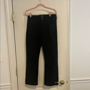 Citizens Of Humanity cropped black Straight Leg Jeans.